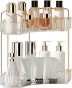 YCIA&DONE Corner Bathroom Counter Organizer, Makeup Organizer for Vanity, Skincare Cosmetic Perfume Tray, Corner Countertop S