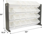 Humble Crew Toy Storage Organizer with 20 Removable Storage Bins for Kids Playroom, 4-Tier Toddler Toy Organization and Stora