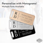Personalized Luggage Tags for Suitcases 4 Pack - Stainless Steel Custom Luggage Tags for Backpacks & Bags, Sturdy, Waterproof
