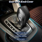 Car Gear Shift Cover Leather for Ford EcoSport Escape/Fiesta/Fusion/Focus/C-Max Energi Wagon/Transit Gear Shift Knob Cover Pr