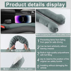 UREHEPO 2 pcs Leather Car Seat Gap Filler Organizer, Interior Car Accessories to Stop Things from Dropping for Car SUV Truck Camper, Fill The Gap Between Seat and Console - Cinerous