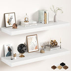 White Floating Shelves 48Inch Long, 12 Inch Deep Floating Shelves for Wall, 48 x 12 Large Floating Shelf for Fireplace Mantel