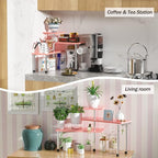 ZHWS Bathroom Counter Organizer Corner Shelf – Bathroom Organization Bamboo 3 Tier Spice Rack Makeup Organizer Bookshelf Spac