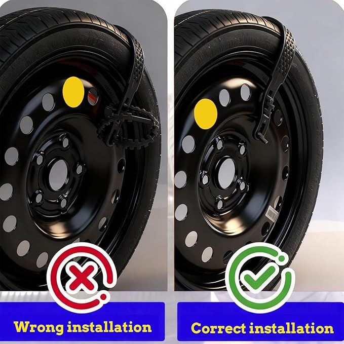 20 Pack Snow Tire Chains Snow Straps, Adjustable Zip Tie Snow Chains, Universal Emergency Snow Chains, Reusable Plastic Anti 