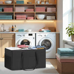 LHZK Standing Extra Large Utility Tote Bag with Metal Wire Frame and the Sides Rinforced, Extra Large Tote Bag with Handle,