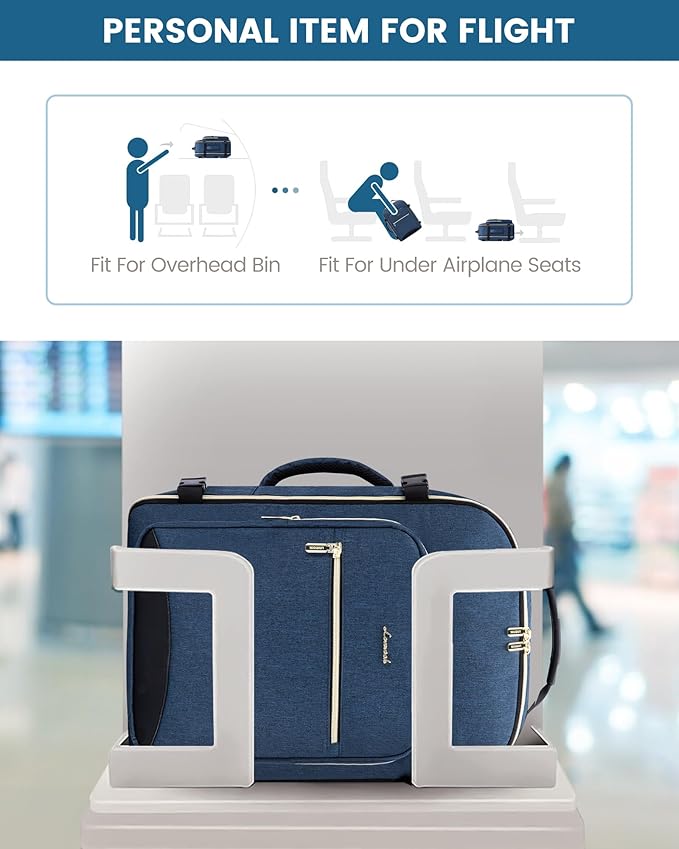LOVEVOOK Travel Backpack for Women & Men 40L,Airline Approved Carry On Backpack Travel Essentials,TSA Carry on Luggage,Waterp