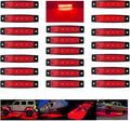 20 Pcs Rock Lights Red Strip Lights Wheel Fender Well Underglow Led Lights for Cars Exterior Side Marker for Truck Golf Cart Wrangler RV RV SUV Offroad