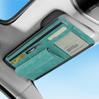 Sun Visor Organizer, Multi-Pocket Auto Visor Organizer for Car, SUV and Truck, Card Holder Glasses Holder for Car Interior Accessories Car Organizers And Storage, Blue