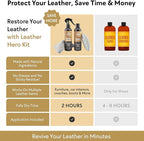 Leather Cleaner and Conditioner Kit – 4-Piece Set with Best Leather Cleaner for Couches, Sofas, Chairs, Furniture, and Car In