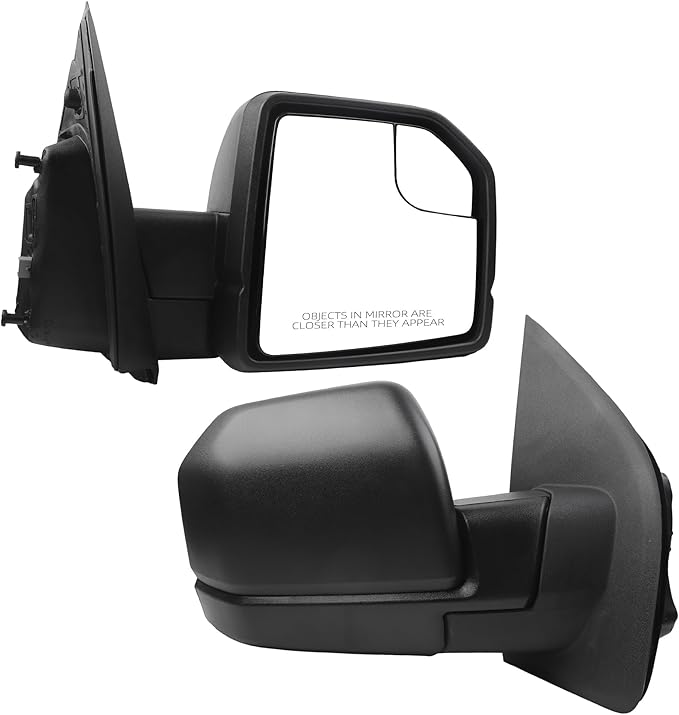 Dasbecan Right Passenger Side Door Mirror Compatible with Ford F150 2015-2020 with Blind Spot Glass Without Puddle Light Without Turn Signal Light Replace# FL3Z17682AK (3Pins) Black
