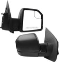 Dasbecan Right Passenger Side Door Mirror Compatible with Ford F150 2015-2020 with Blind Spot Glass Without Puddle Light Without Turn Signal Light Replace# FL3Z17682AK (3Pins) Black