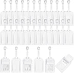 Dunzy 30 Pieces Leather Luggage Tag Women Identifiers Travel Suitcase Tags for Luggage Travel Backpack Bag Wedding Favors Wom