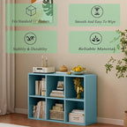 OSCHF 6-Cube Storage Shelf Bookcase - Wooden 3-Tier Floor Standing Open Bookshelf for Home and Office, Display Cabinet, Light