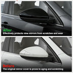 Passenger Side Mirror Cap Compatible with Volkswagen Jetta 2019-2025, Right Side Door Rearview Mirror Cover Fit for Jetta US Version Without Turn Signals, 17A857538AGRU - Glossy Black