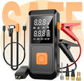 GOLDFOREST Car Battery Jump Starter with Air Compressor 4000A 150PSI, Portable Car Jumper Starter (10L Gas/8L Diesel), 12V Jump Box with Auto-Stop Tire Inflator, LCD Display, LED Light, Jumper Cables