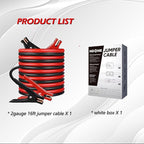 NOONE 2 Gauge 16FT Heavy Duty Jumper Cables for Car Battery, 800A Automotive Booster Cables for Jump Starting Dead or Weak Batteries Includes Carry Box for SUV/Truck