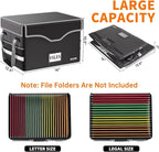 DocSafe 5200°F Fireproof Document Box with Lock,Heat Insulated File Organizer Storage with Pockets,Collapsible Portable Home 