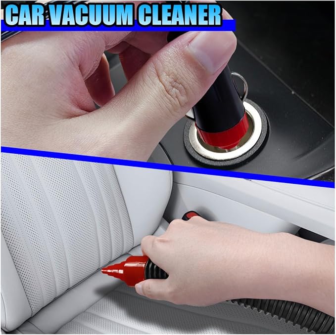 Car Vacuum Cleaner, DC 12V Multi-Purpose Automotive Wet and Dry Vacuum with 3 Nozzles, Portable Handheld Vehicle Interior Dus