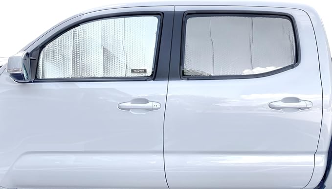 YelloPro Side Window Front Seat Reflective Sunshade Custom Fit for 2016 2017 2018 2019 2020 2021 2022 2023 Toyota Tacoma, TRD Off-Road, SR, SR5, TRD Sport, TRD Pro, Limited 2Dr 4Dr Accessories (2pcs)