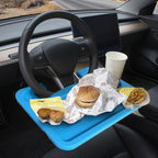 Steering Wheel Tray for Laptop & Food Universal Trays Accessories Desk Car Travel Mount Car Food Tray for Eating - Blue