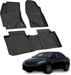 LASFIT Floor Mats for Toyota Corolla Sedan 2014-2019, All Weather TPE Custom Fit Car Liners for Toyota Corolla Accessories 1st & 2nd Row Car mats, Easy to Clean, Black