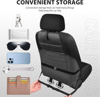 CAR PASS Leather Oxford Car Seat Covers Full Set, All-Weather Non-Slip Durable, Universal Fit for SUVs Sedans Trucks Vans Aut