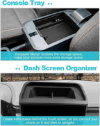 CDEFG 2PCS for 2025 2026 Ford Maverick Center Console Organizer Tray, for 2025 2026 Ford Maverick Accessories Dash Screen Org