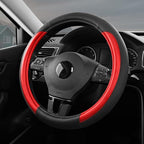 Skechers Steering Wheel Cover Memory Foam,Luxury Leather Steering Wheel Covers,Universal Anti-Slip Fit 14" 1/2-15" Car Wheel 