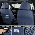 Coverado Seat Covers, Car Seat Covers Full Set, Blue Car Seat Cover, Car Seat Covers Front Seats Back Seat Cover, Waterproof 