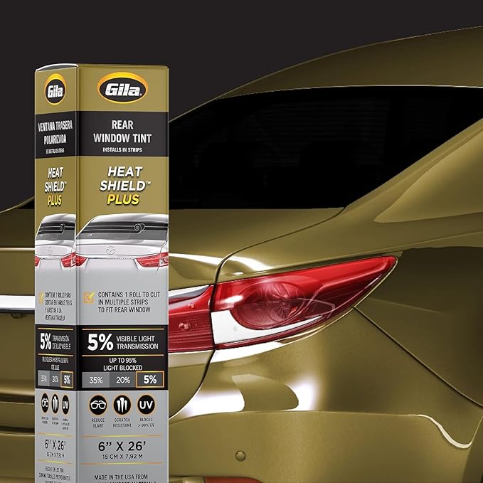 Gila Heat Shield Plus 5% VLT Rear Window Tint, 6in x 26ft
