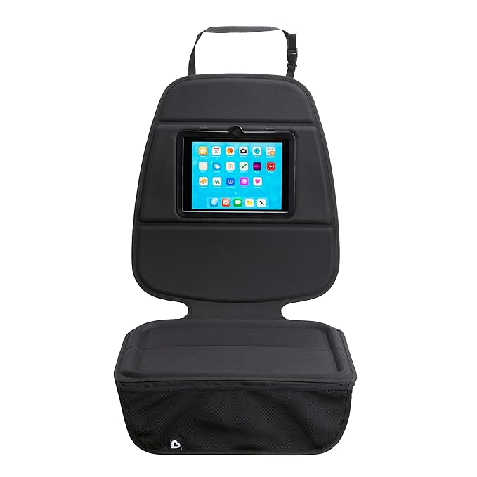 Munchkin Car Seat Cover with Tablet Holder for Under Baby Car Seats and Toddler Booster Seats, Elite Seat Guardian Protector,