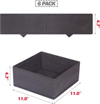 DIOMMELL 6 Pack Foldable Cloth Storage Box Closet Dresser Drawer Organizer Divider Fabric Baskets Bins Containers for Clothes