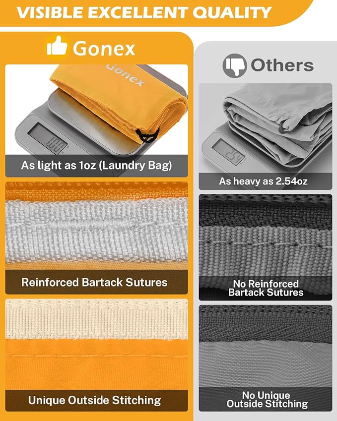 Gonex 8 Set Expandable Mesh Packing Cubes for Travel - Compression Packing Organizers with Toiletry, Laundry, Shoe & Cable Ba