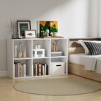 Wooden 6 Cube Storage Organizer with Closed Back Panel, Modern Open Cube Storage Shelf Bookshelf with Compartments, Cube Shel