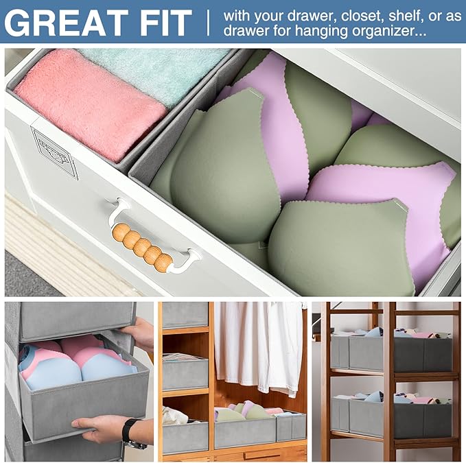 Criusia Drawer Organizer Clothes 12 Pack, Dresser Organizer for Nursery Bedroom Closet Organization and Storage - Baby Clothe