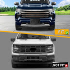 Front Bumper License Plate Frame Bracket Compatible with Chevrolet Chevy Silverado 1500 2022 2023 2024 2025, Black License Fr