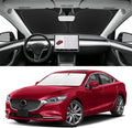 Custom Fit Windshield Sun Shade for Mazda 6 2014-2021, Blocks UV & Heat, Front Window Sunshade Accessorie, Easy Fold & Store Keep Your Car Cooler