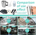 Headlight Restorer Kit Car Headlight Restoration Kit with Atomizing Cup Repair Fluid and Sandpaper Lens Glass Polishing