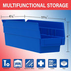 Akro-Mils 30120 Plastic Shelf Bins, Heavy Duty Storage Bins for Garage, Closet, and Drawer Organization, 12" x 4" x 4", Yello