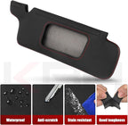 KBH Sun Visor Protector Cover for Ford Mustang 1994-2004, Vinyl Leather, Left & Right Side Sunvisors Cover, Anti-Scratch, Black-Red Stitch (Leather Covers Only)
