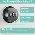 POKIPO Wall Mount Locking Medicine Cabinet, Empty Metal Medicine Storage Box with All-Metal Digit Lock, Bathroom Cabinet Orga