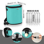 linqin Teal Car Trash Can with Lid Leak Proof Car Trash Bag Polyester Car Garbage Can, Multipurpose Trash Bin Hanging for Minivan SUV Truck