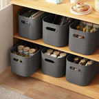 ORGIDOL 6 Pack Grey Storage Bins with Lids Stackable Storage Container for Organizing, Storage Boxes with Handle for Shelves,