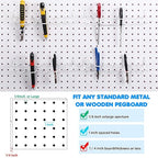 Hanaive 4 Pieces Pegboard Pliers Holder, Holds 11 Plier Per Rack, Steel Pegboard Hooks Pliers Peg Board Organizer Accessories
