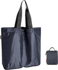 pack all 16L Lightweight Packable Tote Bag, Water Resistant Foldable Grocery Bag, Reusable Shopping Bag (Navy Blue)