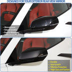 Door Rear View Mirror Cover Cap Compatible with Chevrolet Corvette C8 2020-2026, ABS Side View Mirror Cover, Auto Door Rearview Mirror Protective Trim Cap 2Pcs (Matte Black)