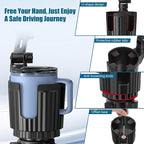 Phone Holders for Your Car Cupholder, 2 in 1 Cell Phone Holder Mount with Cup Holder Expandable Base, 360 Degree Rotating Nec