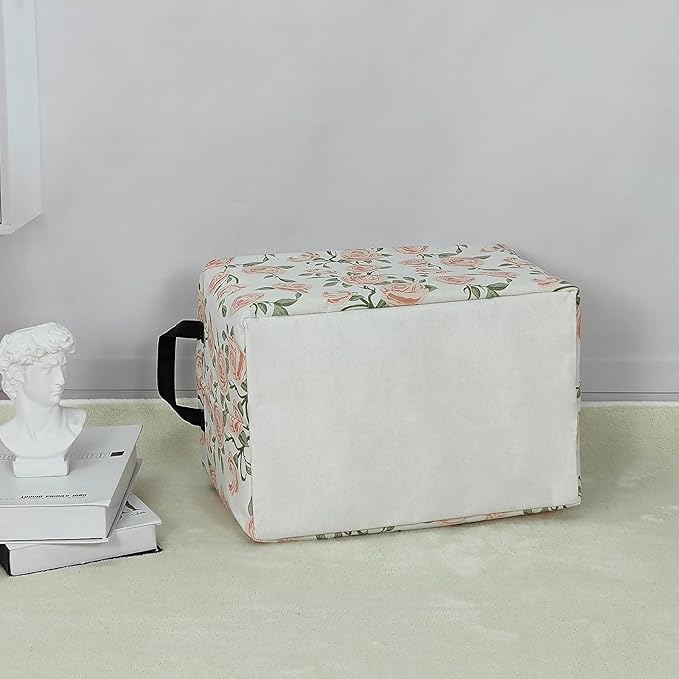 LANGYASHAN Rectangular Storage Bin Collapse Canvas Fabric Cartoon Storage Basket with Handles for Organizing Home Kitchen Boy