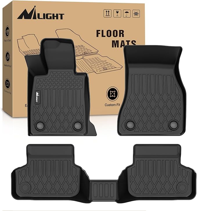 Nilight TPE Floor Mats for BMW 5 Series G30 520i 530e 530i 535i 540i 540d 550i 2017 2018 2019 2020 2021 2022 2023, All Weather Custom Fit Heavy Duty Floor Liners