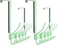 Dseap Over The Door Hook Hanger - Fits 1 3/8" to 1 3/4" Standard Doors | 5 Tri Hooks Heavy Duty Towel/Coat Rack | Door Organi